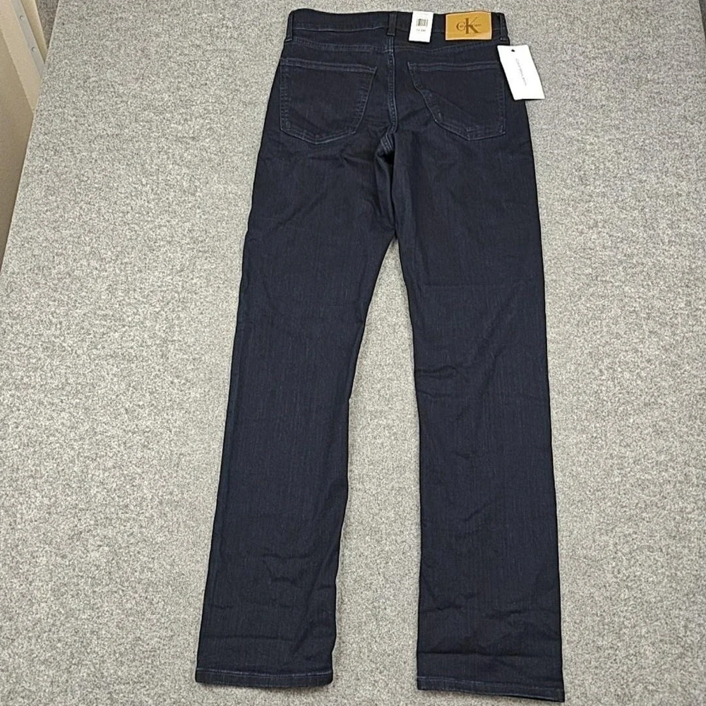 Calvin Klein Jeans Mens‎ 32x34 Blue Dark Wash Straight Leg Stretch Denim Pants